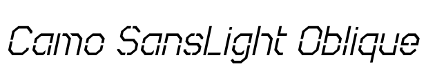 Camo SansLight Oblique Font Image