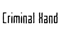 Criminal Hand Font Image