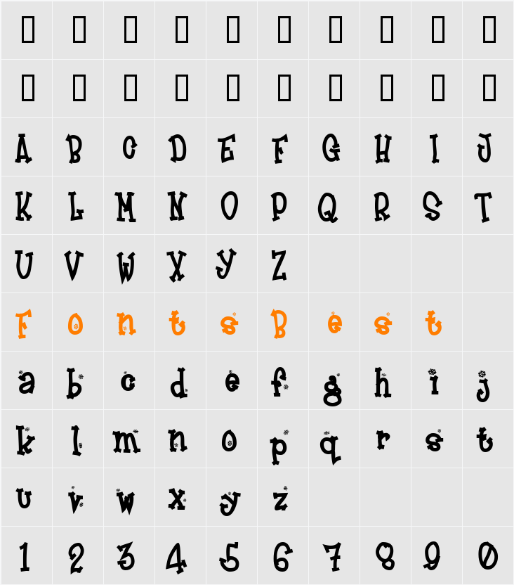 JI-Dunams Character Map