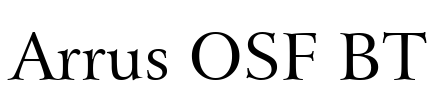 Arrus OSF BT Font Image