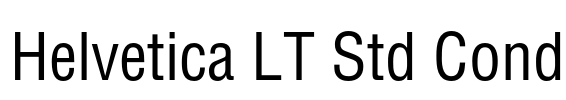 Helvetica LT Std Cond Font Image