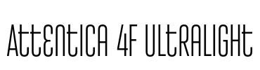 Attentica 4F UltraLight Font Image