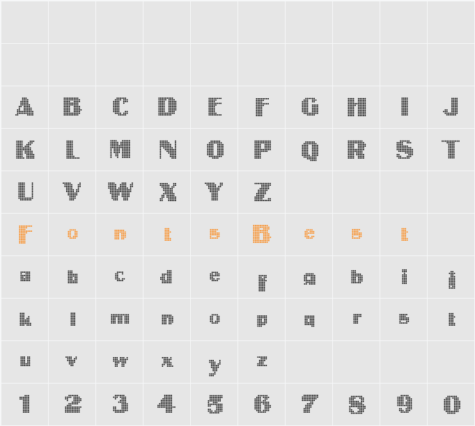 Intellecta Digital Character Map