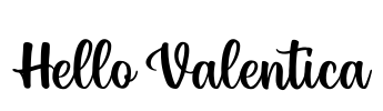 Hello Valentica Font Image