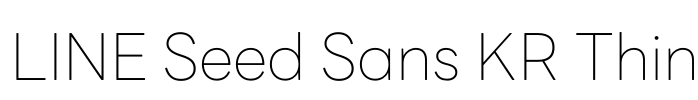 LINE Seed Sans KR Thin Font Image