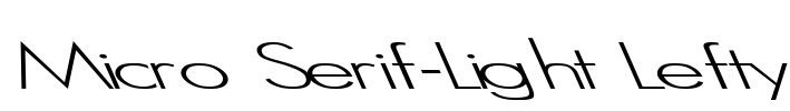 Micro Serif-Light Lefty Font Image