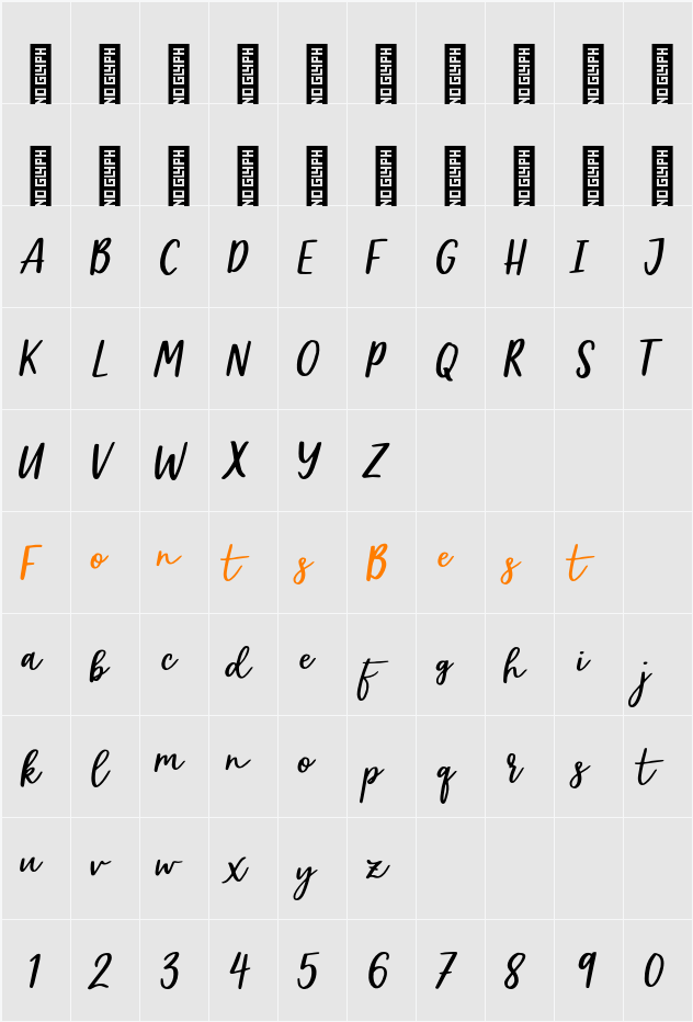 Adventure Alt Oblique Character Map