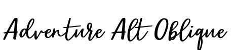 Adventure Alt Oblique Font Image