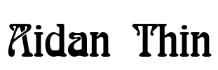 Aidan Thin Font Image