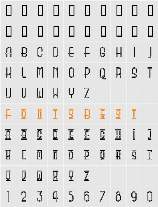 JI-Fjelds Character Map