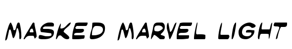 Masked Marvel Light Font Image