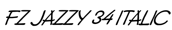 FZ JAZZY 34 ITALIC Font Image