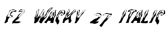 FZ WACKY 27 ITALIC Font Image