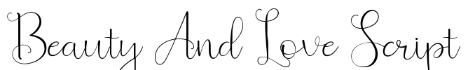 Beauty And Love Script Font Image