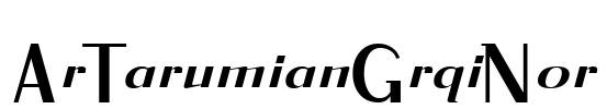 ArTarumianGrqiNor Font Image