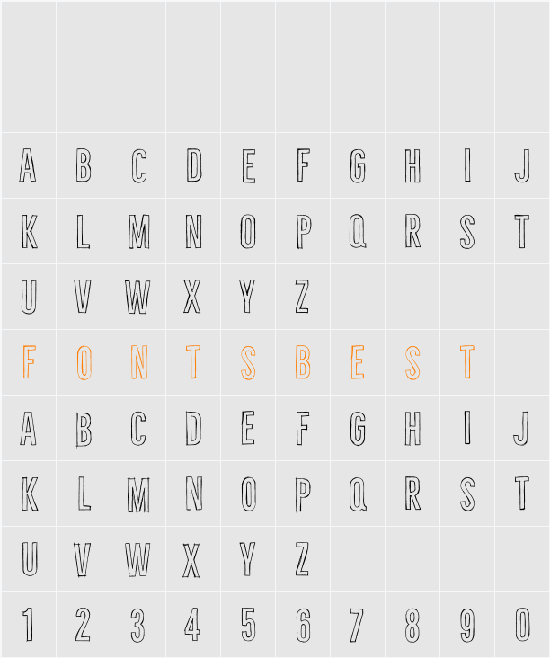 Bellfort Draw Hollow Character Map