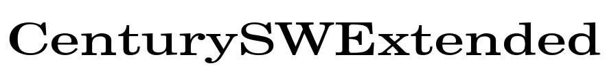 CenturySWExtended Font Image