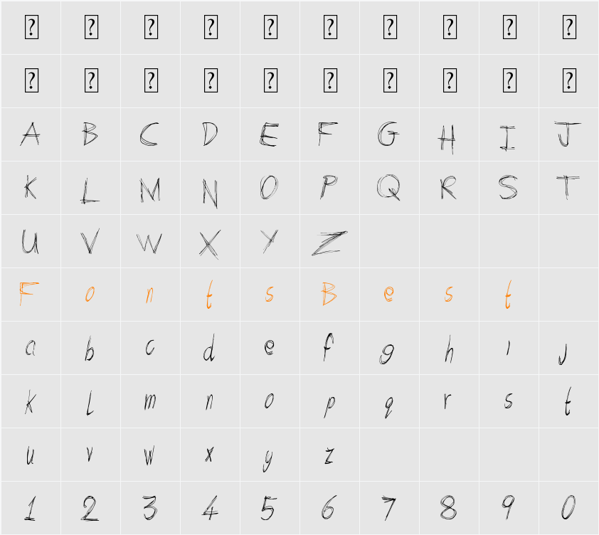 Arcade Book Character Map