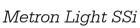 Metron Light SSi Font Image