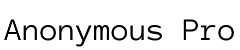 Anonymous Pro Font Image