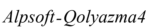 Alpsoft-Qolyazma4 Font Image