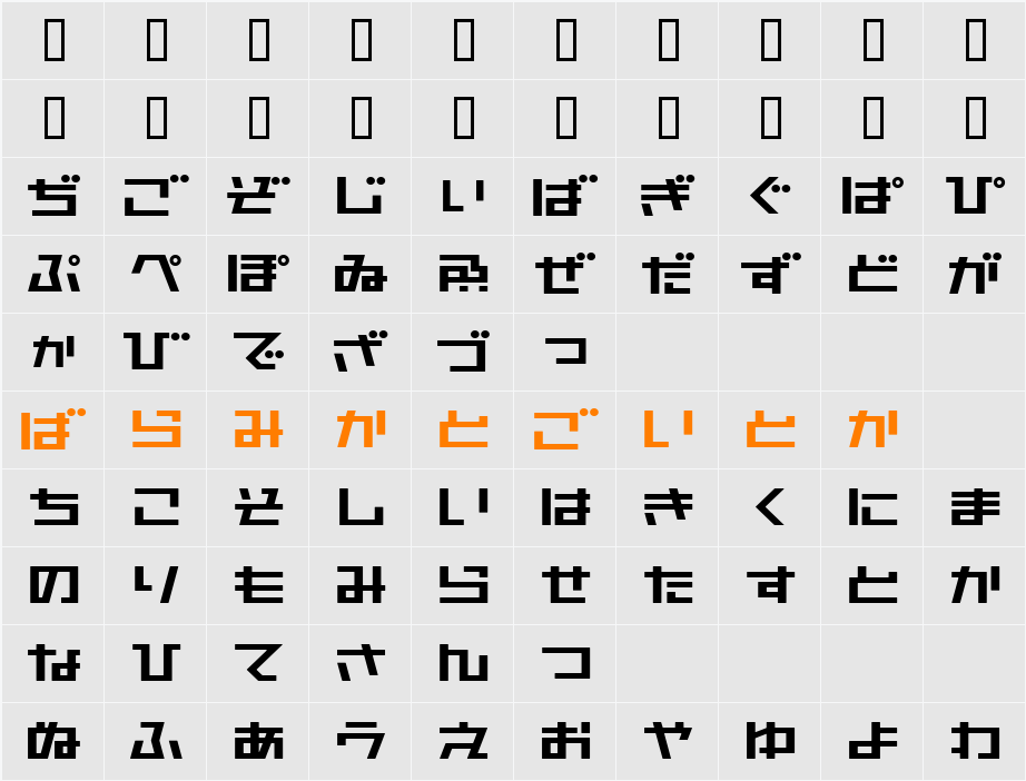 AstraHfsb07MediumT Character Map