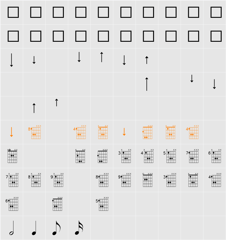 FarHat Character Map