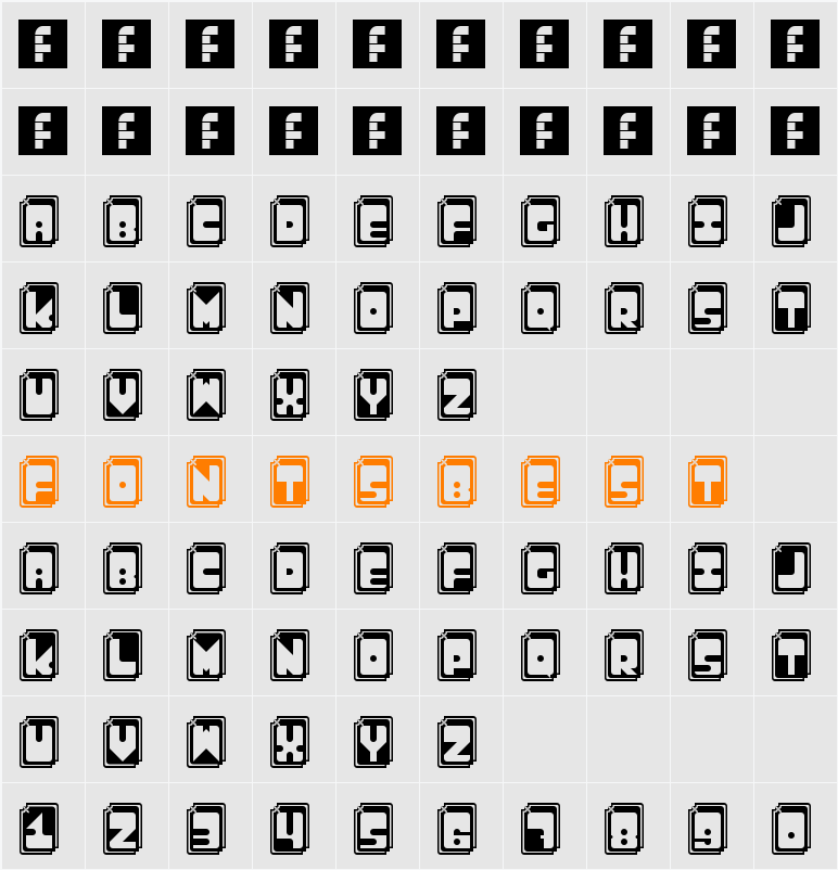 CATY Character Map