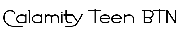 Calamity Teen BTN Font Image