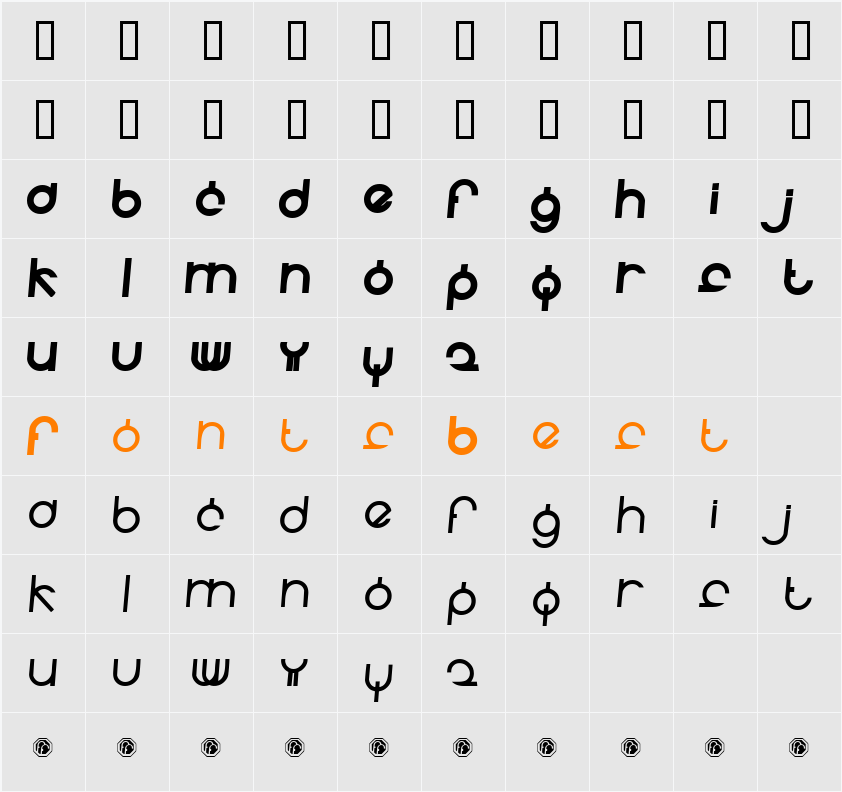 Fidelle Character Map