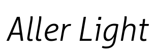 Aller Light Font Image