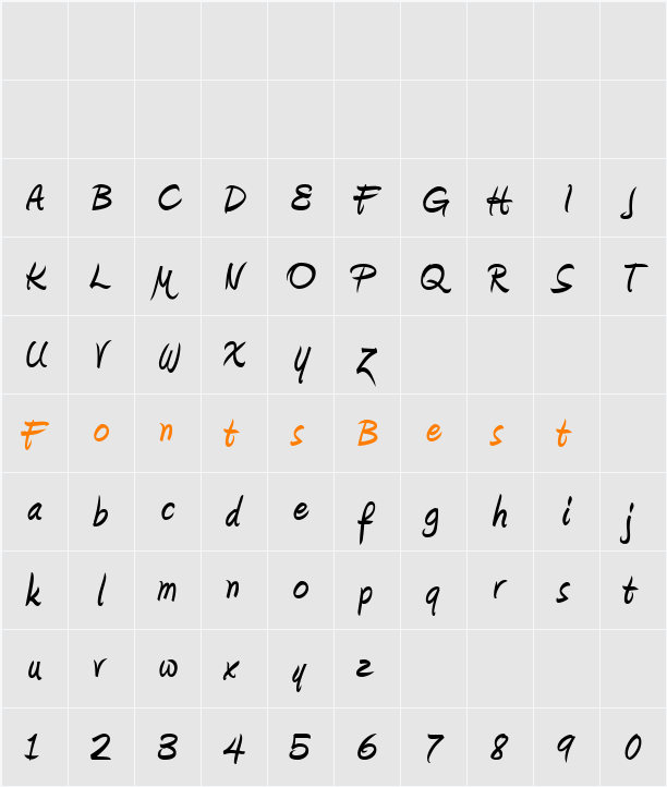 Amienne Character Map