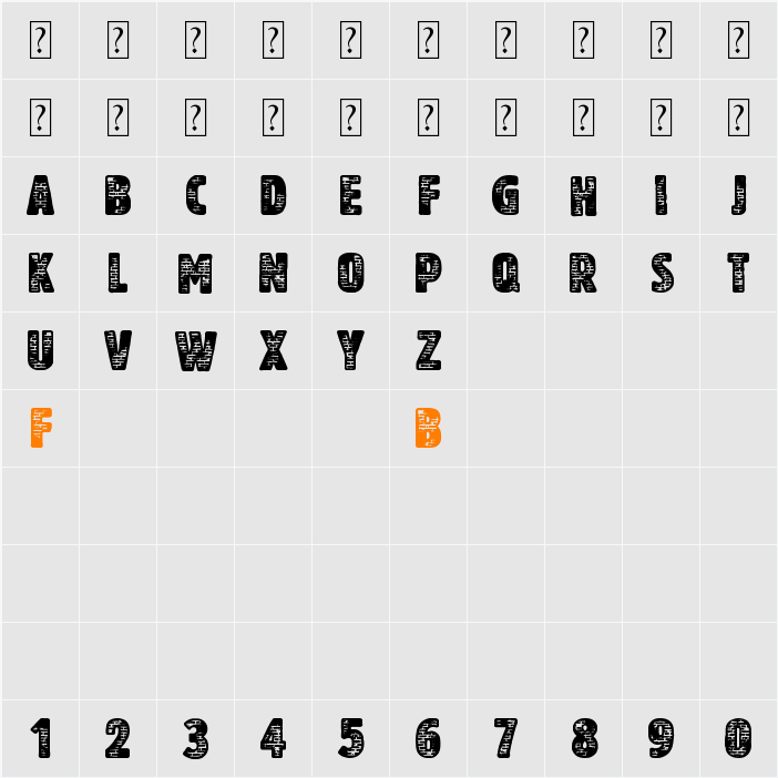 Another Brick Character Map