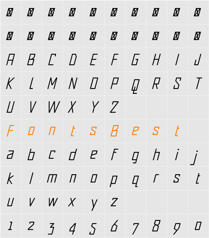 RivkaBau FM Character Map