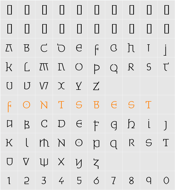 Minska Light ITC TT Character Map