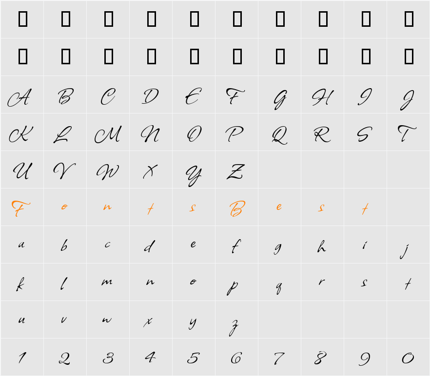 AllisonROB Character Map