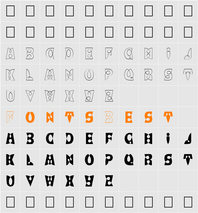 FZ UNIQUE 7 Character Map