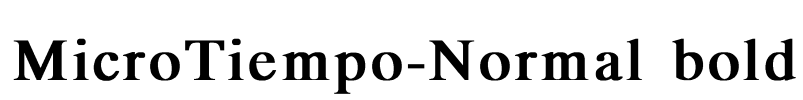 MicroTiempo-Normal bold Font Image