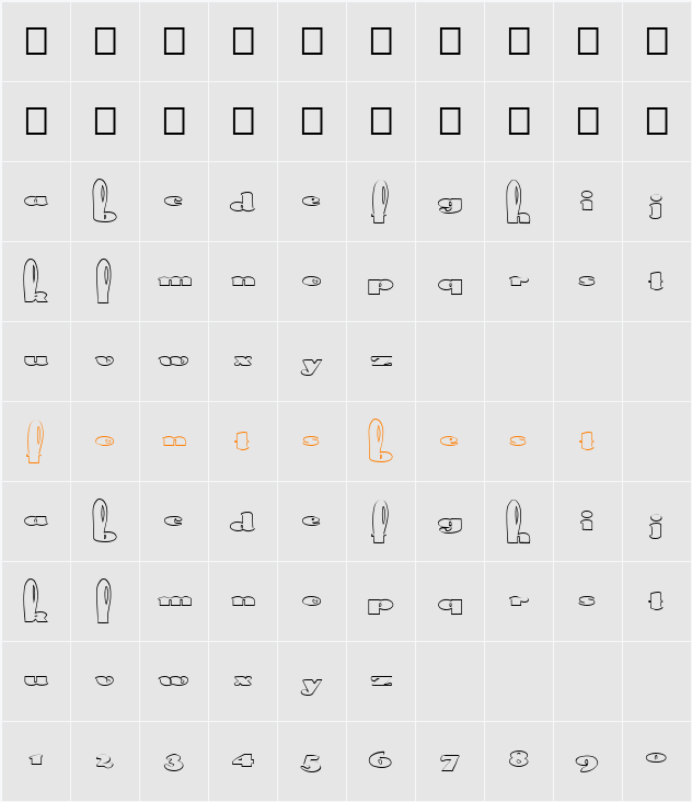 FZ UNIQUE 41 HOLLOW EX Character Map