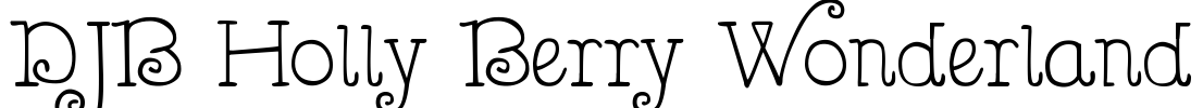 DJB Holly Berry Wonderland Font Image