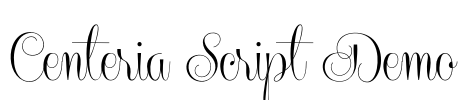 Centeria Script Demo Font Image