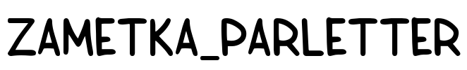 Zametka_Parletter Font Image