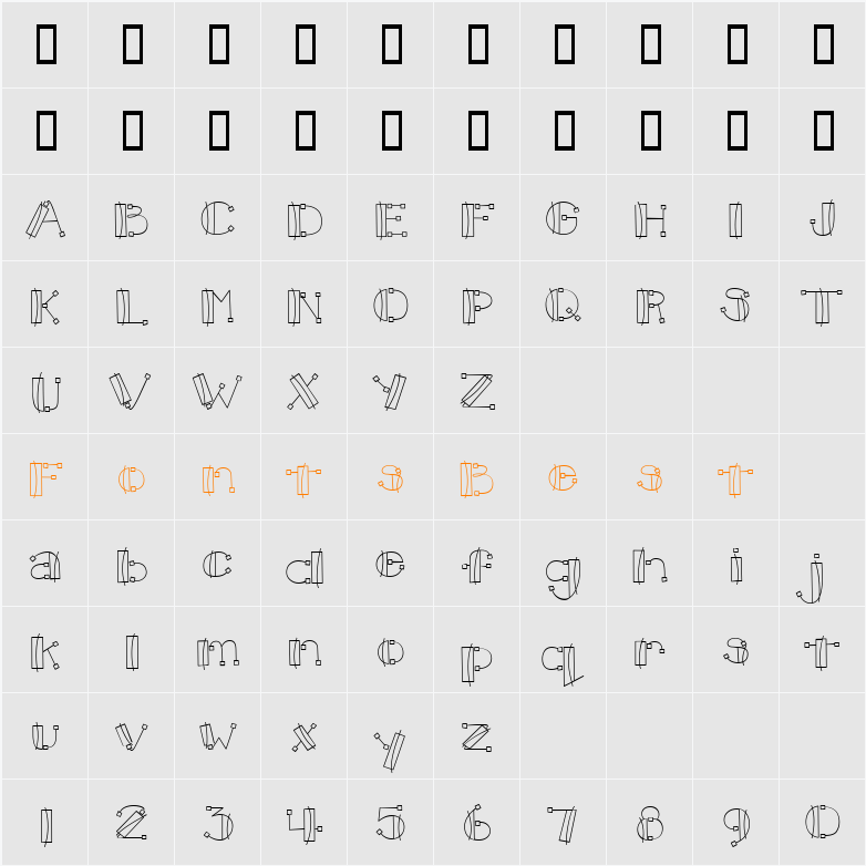 CK Slice Character Map