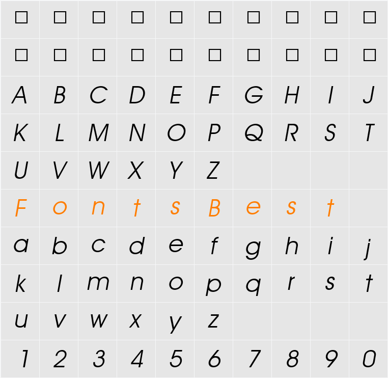 Advantage Character Map