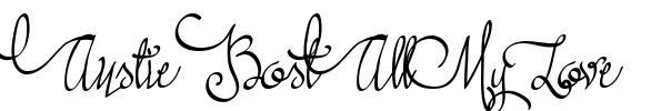 Austie Bost All My Love Font Image