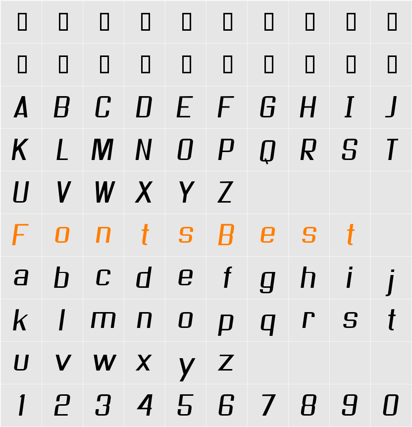 As seen on TV Skew Character Map