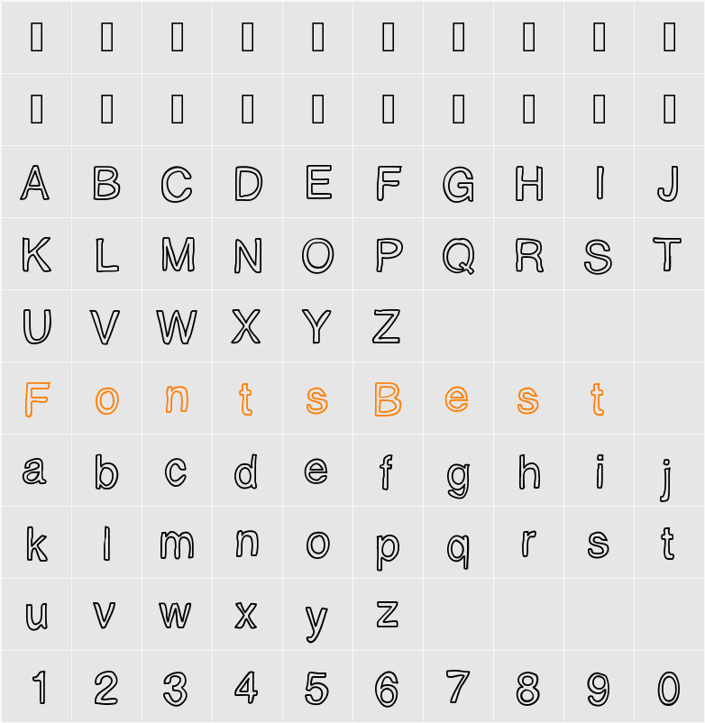 InsideOutside Character Map