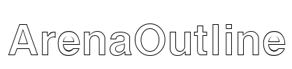 ArenaOutline Font Image