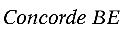 Concorde BE Font Image