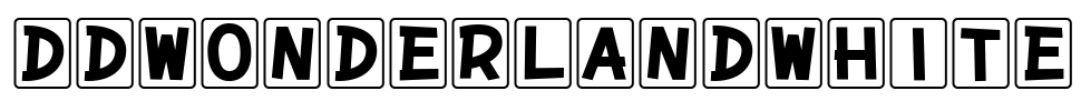 DDwonderlandWHITE Font Image